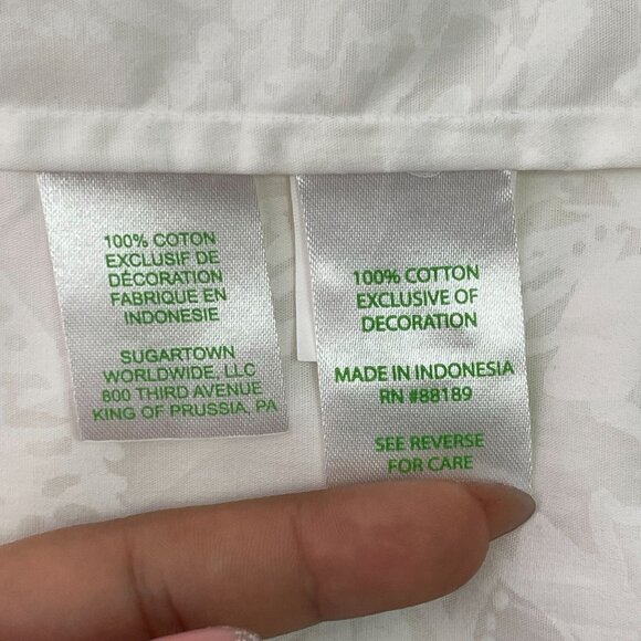 Lilly Pulitzer Women's White Novella Ruffle Hem 100% Cotton Tank Top Size XL - Picture 8 of 10